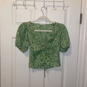 Zara Short Sleeve Cropped Top